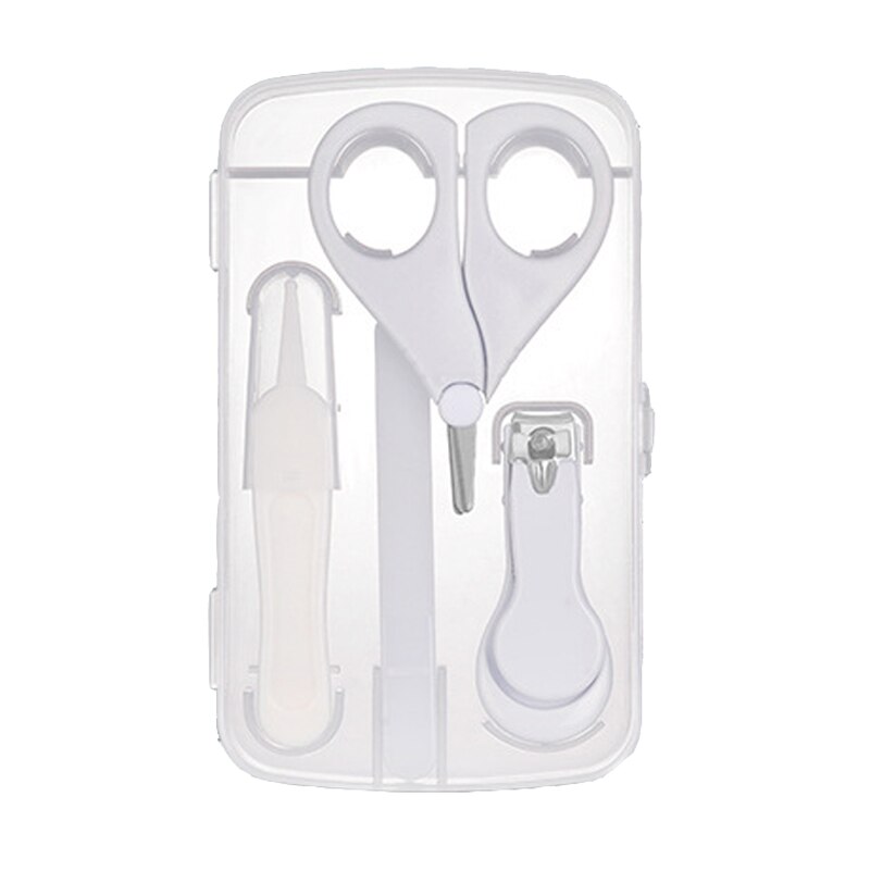 4Pcs/Set Mini Manicure Cutter Safety Multifunction Portable Short Blade Baby Care Set Nail Scissors Finger Trimmer Scissor: Gray