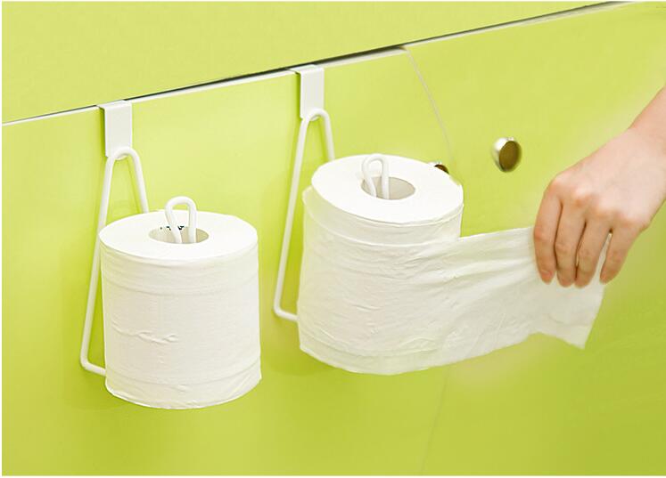 Portaherramientas de hierro con puerta trasera, toallitas de papel para Baño