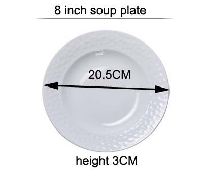 8 inch, bone china diner plate, funny 3D water designe, dinner flatter plate / soup plate / deep plate, wedding cake dishes: 8 inch soup plate