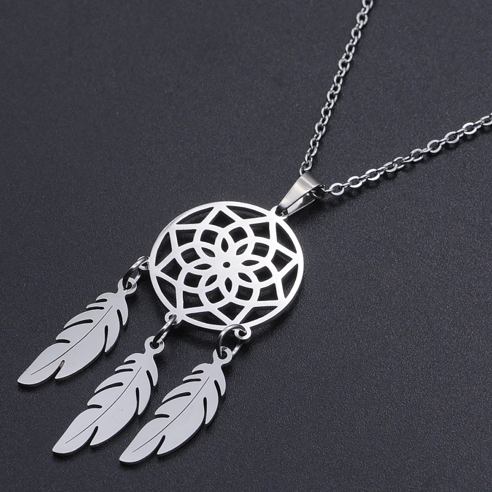 Dream Catcher Stainless Steel Charm Necklace for Women Accept OEM Order Jewelry Necklaces