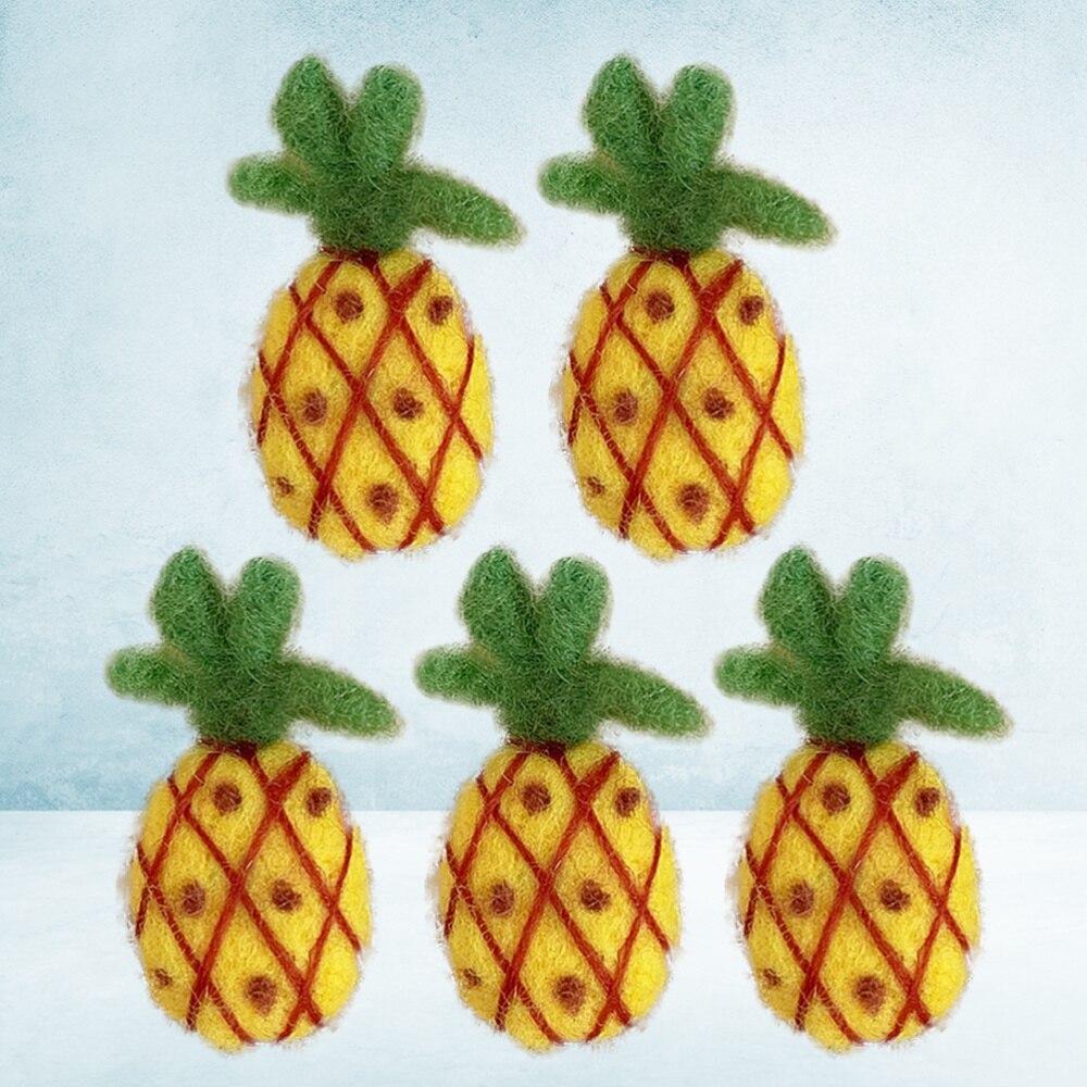 5 pièces feutre broche Adorable ananas en forme de tétons enfants broche Corsage vêtements (jaune)