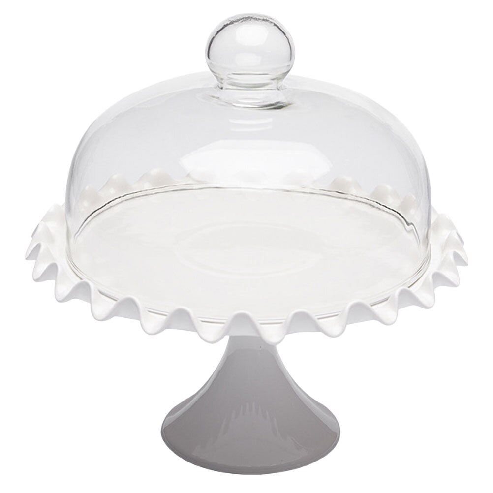 Transparent Cake Glass Cover Dustproof Cake Display Lid Durable Food Protective Cover Wedding Party Pastry Bread Tray