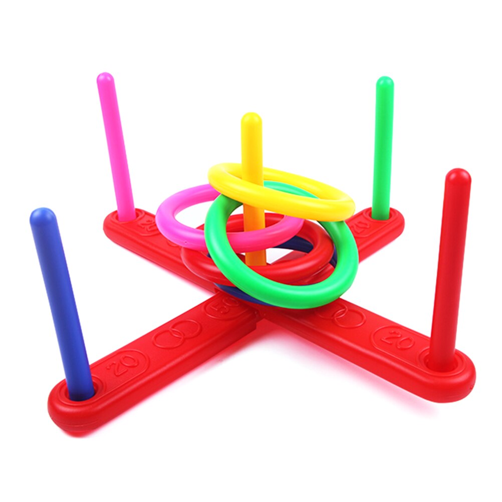 1 Set Of Children'S Plastic Ring Throwing Ring Toy Game Children'S Education Fitness Fun Toys Outdoor Sports Puzzle Fitness Toys