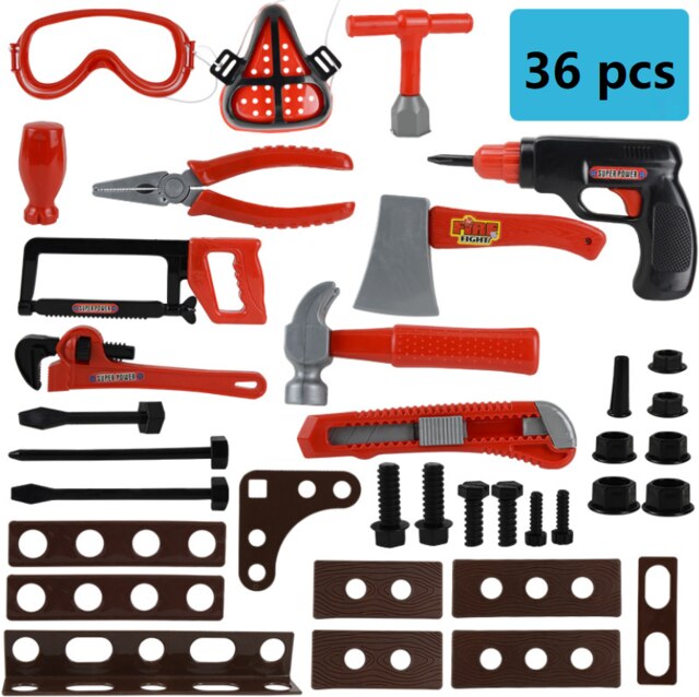 Kinderen Speelhuis Speelgoed Simulatie Elektrische Boor Moer Reparatie Tool Set Jongen Plastic Reparatie Tool Speelgoed Combinatie: B