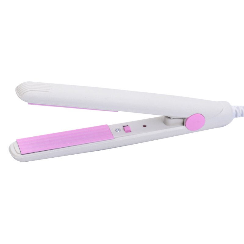 Mini plancha de pelo electrónica Multicolor plancha de cerámica plancha corrugada herramientas de peinado: White Curly