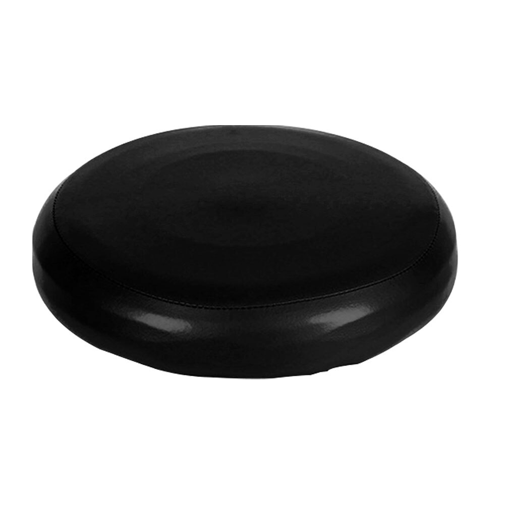 Housse de coussin de siège élastique rond en cuir PU, pour Salon, petit tabouret, extensible, couleur unie, protection de chaise, hôtel, maison: Black