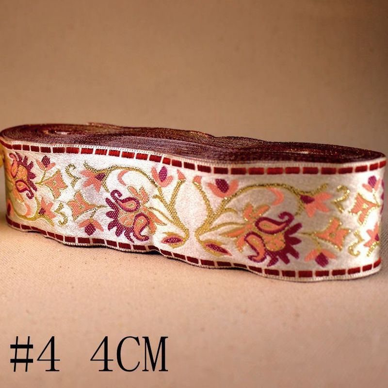 5 Yards Ethnic Jacquard Webbing Embroidery Ribbons for Garment Home Furniture Shoes Decoration Webbing for Diy Sewing Materials