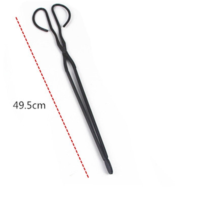 BBQ Home fire tongs long handle flat garbage pickers hand iron pliers sanitation cleaning folder barbecue charcoal clamp: 5