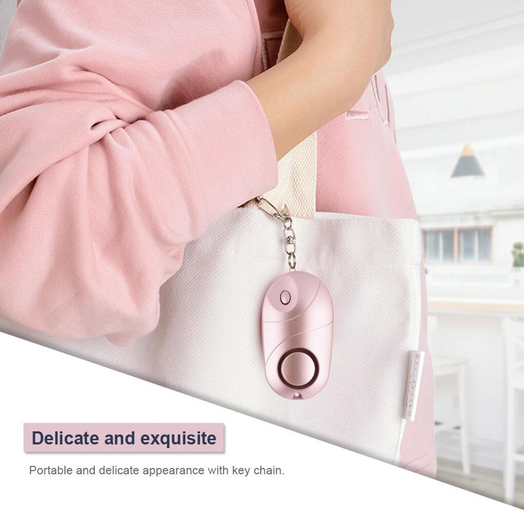 Women Elderly Kids Loud Security Alarm Portable Emergency Alert Keychain LED Light 130dB Volume