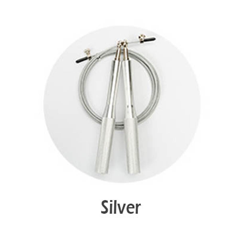 Fitness jump rope heavy steel wire speed jump rope boxing MMA training equipment gym sports jump rope for men and women: Silver
