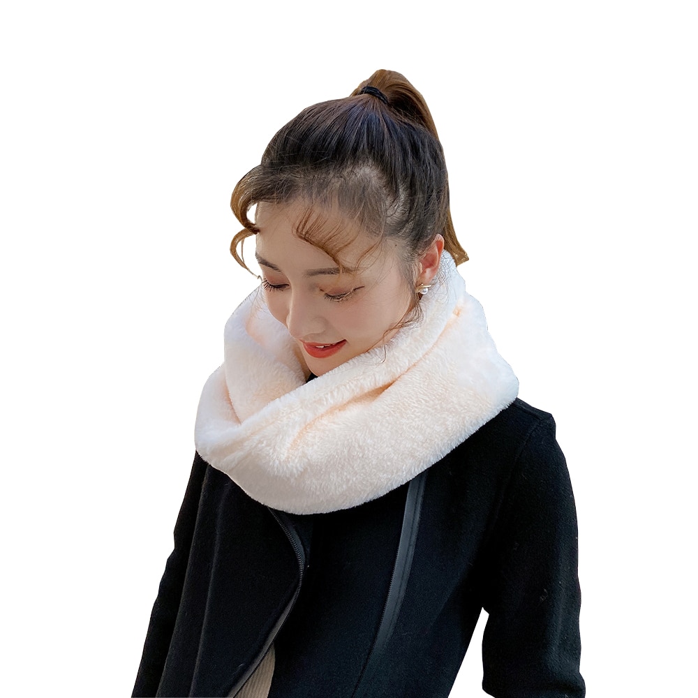 Effen dames wintersjaal korte nepbontkraag snood infinity sjaals halsdoeken ringvormige sjaals voor dames