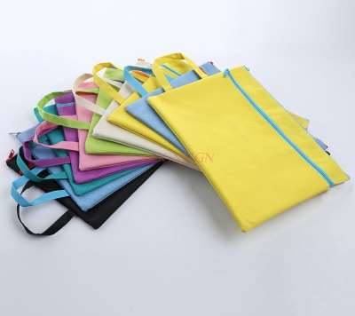 1 pcs Document bag canvas A4 student tote bag book bag single-layer tuition bag information storage work bag tuition bag