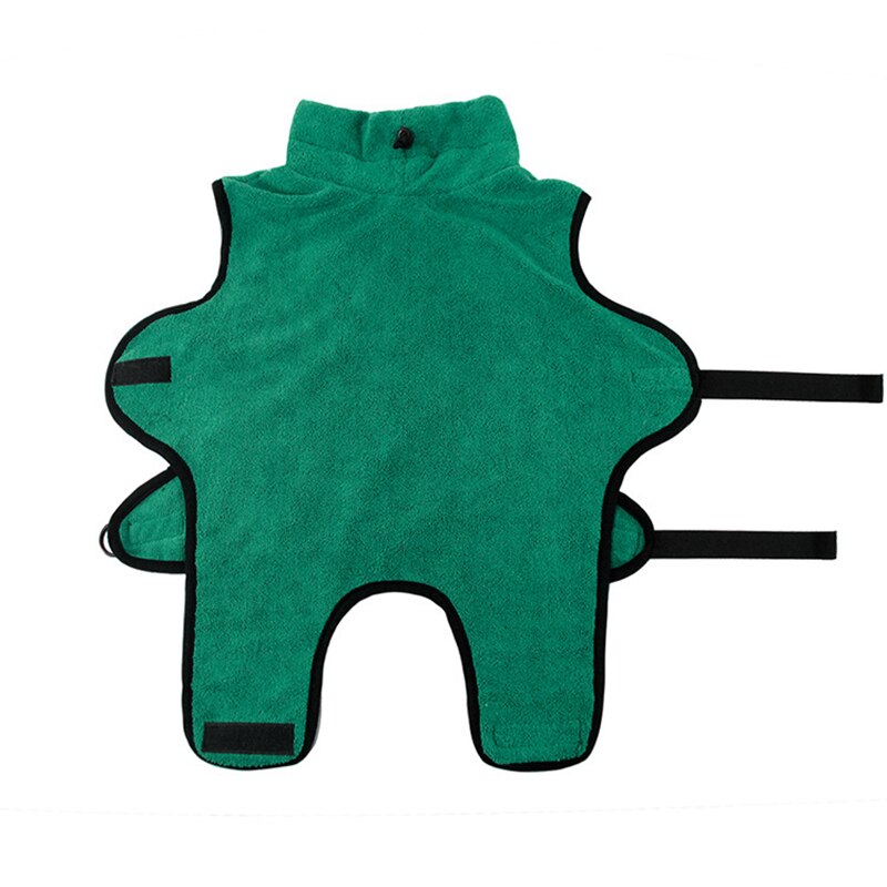 Serviettes de bain absorbantes pour chiens et chats, peignoir à la en fibres ultrafines, serviette de bain à séchage rapide, vêtements d'essuyage pour animaux de compagnie, fournitures pour animaux de compagnie,: green / XS (cat)
