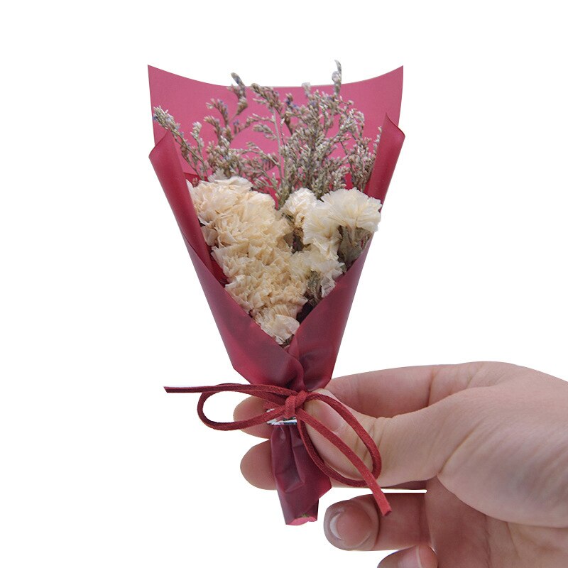 Tørr blomst mini bukett kunstig krystallgress til valentinsdag juledekor gjør jenter fotografering rekvisitt koreansk: B -1