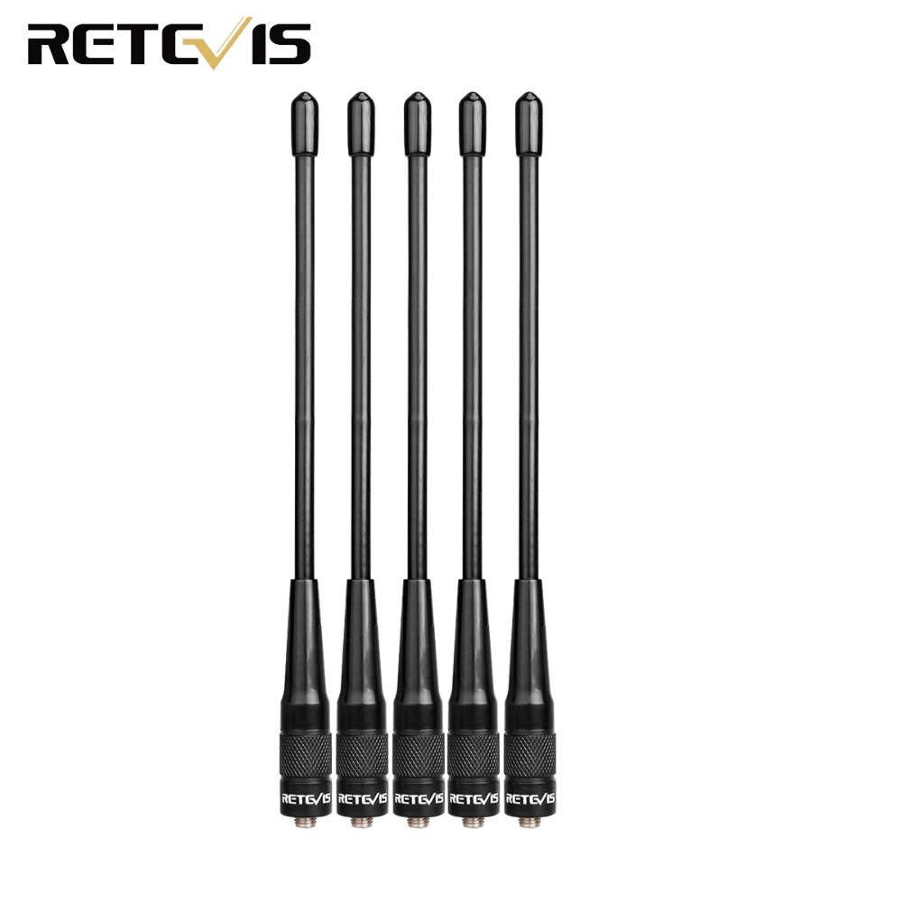 5pcs Retevis RHD-701 SMA-F Antenna Dual Band VHF/UHF For BAOFENG UV-5R BF-888S Retevis H777 RT6 RT-5R Walkie Talkie C9045A