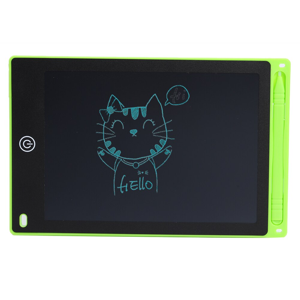 8.5/10 inch LCD Writing Tablet Partially Erasing Drawing Board Electronic Notepad Built-In Button Battery Graffiti WordPad: 8.5 inch Green