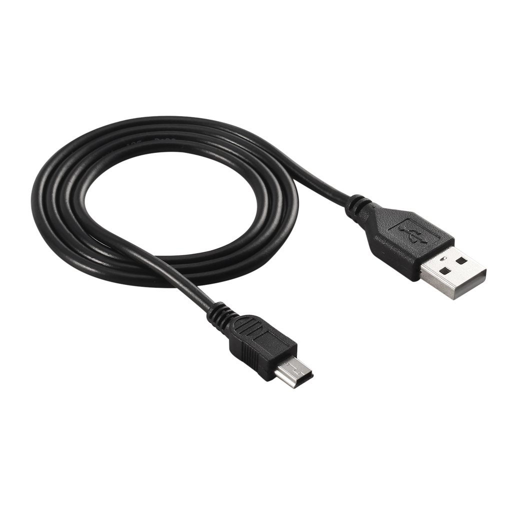 High-Speed 80Cm Usb 2.0 Male A Naar Mini B 5-Pin Oplaadkabel Voor Digitale Camera &#39;S -Swappable Usb Data Charger Kabel Zwart