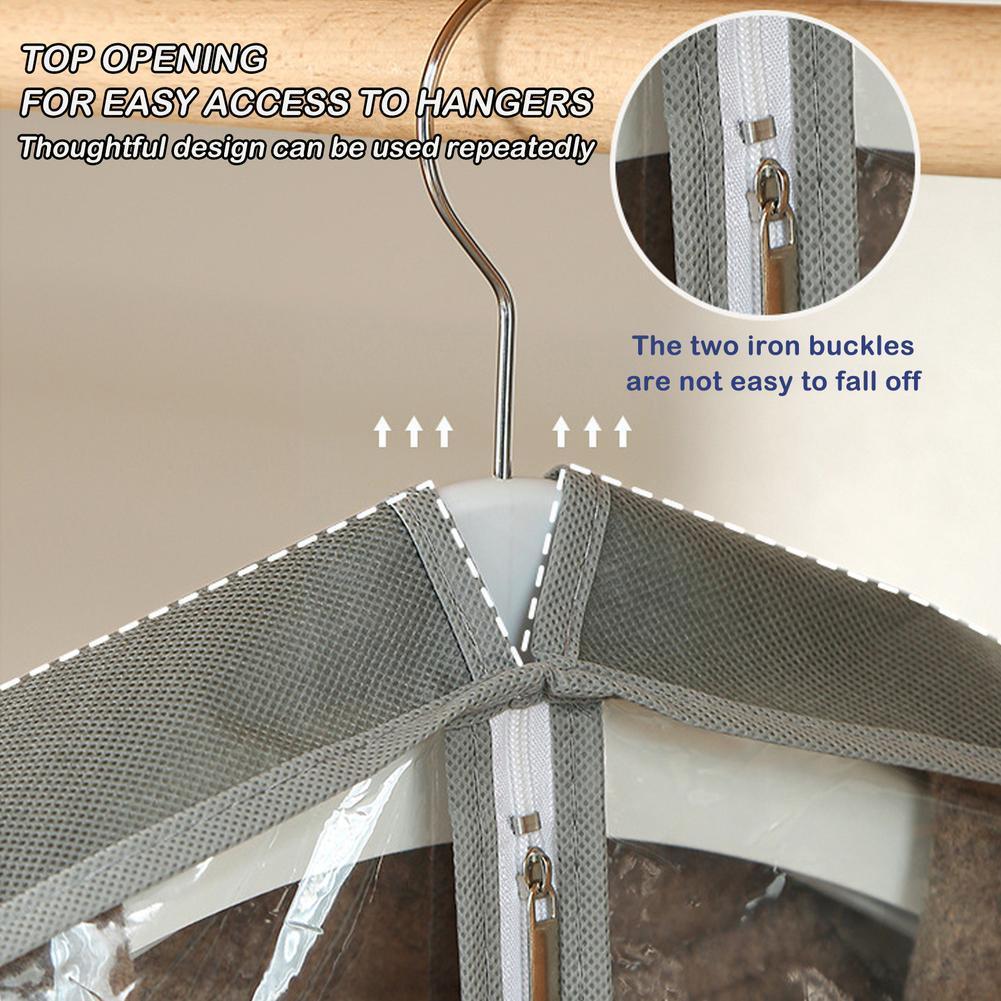 Non Woven Clothing Dust Covers Long Suit Bag Garment Dress Clothes Dust Organizer Coat Suit Wardrobe Cover Protector Bag St R1E0