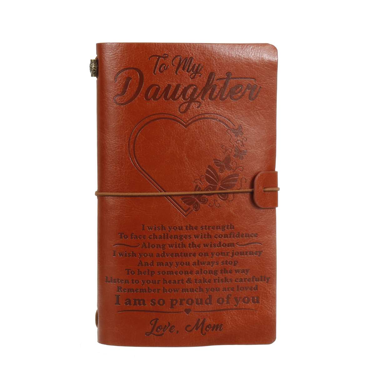 Engraved Leather Journal Notebook Diary To My Daughter Granddaughter Face Challenges Love Dad Engraved Notebook Diary: daughter