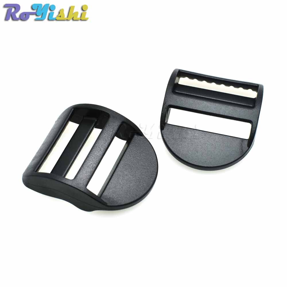 10 st/förpackning plast stege lås reglage spännen ryggsäck band svart band 20mm 25mm 32mm 38mm 50mm