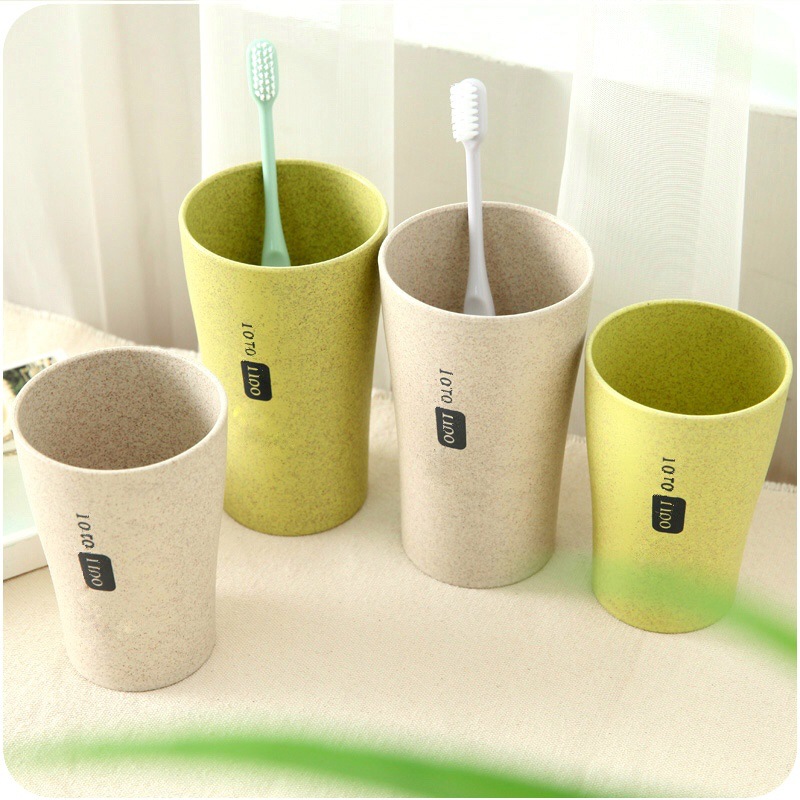 Pajita DE TRIGO ecológica, estilo japonés, vasos para cepillos de dientes, soporte para cepillo de dientes, taza de lavado, herramienta de baño de viaje dental, 1 Uds.