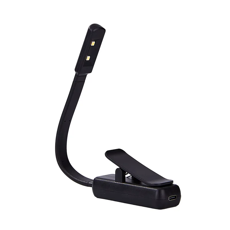 LED Reading Light Book Lights With Reading Lamp Portable And Rechargeable Reading Lights With Clamps For Camping Travel Studying: Yellow / black