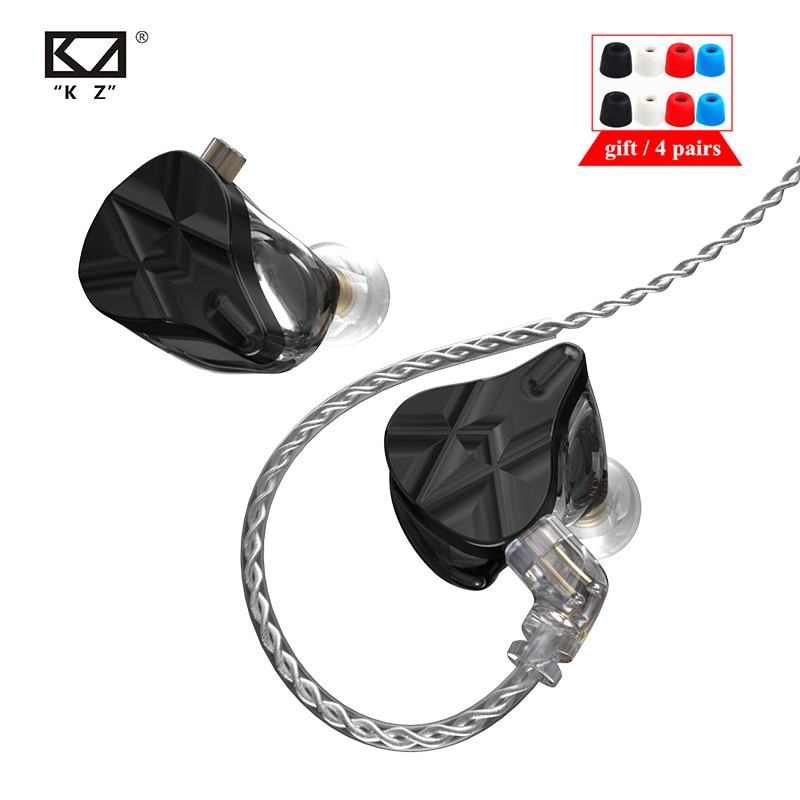 KZ ASF 10 Balanced Armature Driver HIFI In Ear Earphone DJ Monitor Earbud 10BA Noise Cancelling HeadsetKZ ZAX ASX ZSX TRN BA5 BA