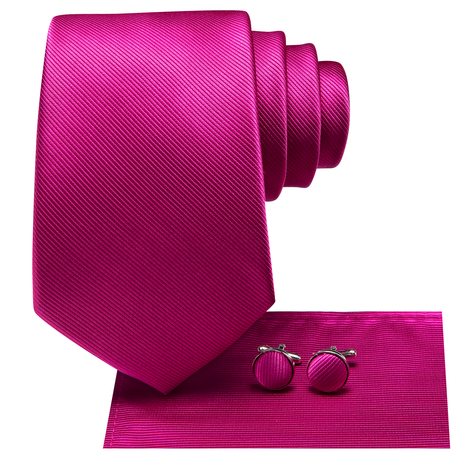 Corbatas Hi-tie para hombre, Color sólido, rosa fuerte, verde, 8,5 cm, accesorios de corbata Jacquard, ropa diaria, corbata, de de boda, conjunto de 3 uds.