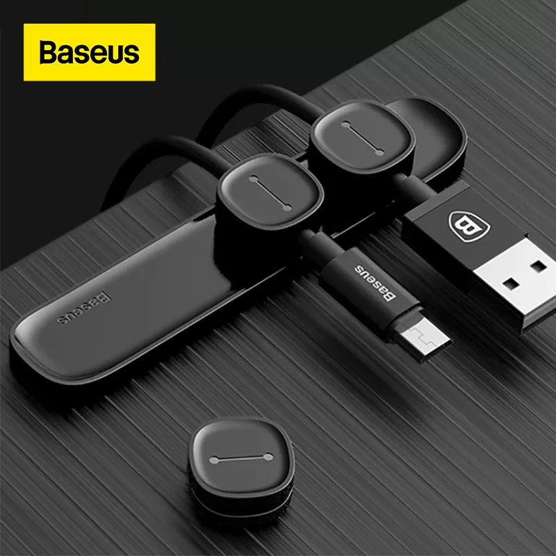Baseus Magnetische Kabel Organizer Protector Usb-kabel Desktop Management Clips Workstation Kabel Houder Voor Muis Draad Organisator