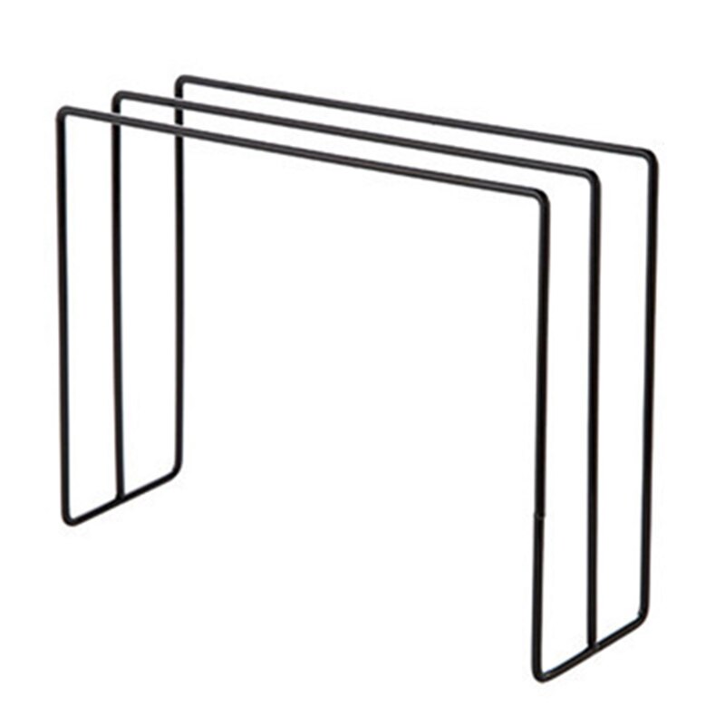 Tendedero de hierro plegable para ropa, toalla, cocina, almacenamiento en habitación, estante: Black