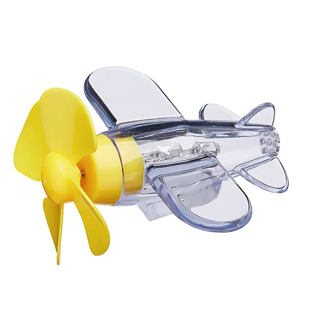 Rotatable Airplane LED Light Motorcycle Wind Powered LED Decoration Light Car Interior Ornaments Bikes Bicycle Decor Light: Yellow