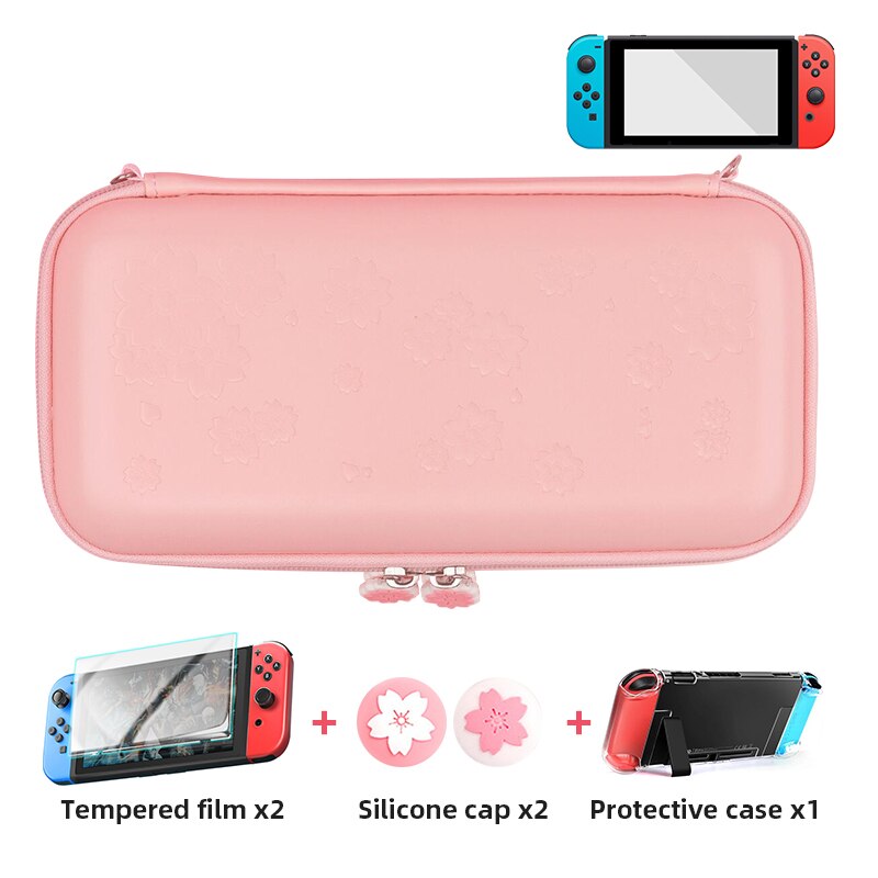 DATA FROG Cute Cat Paw Bag For Compatible-Nintendo Switch Console Hard Portable Travel Carrying Case For Switch Lite Accessories: For NS Switch 14