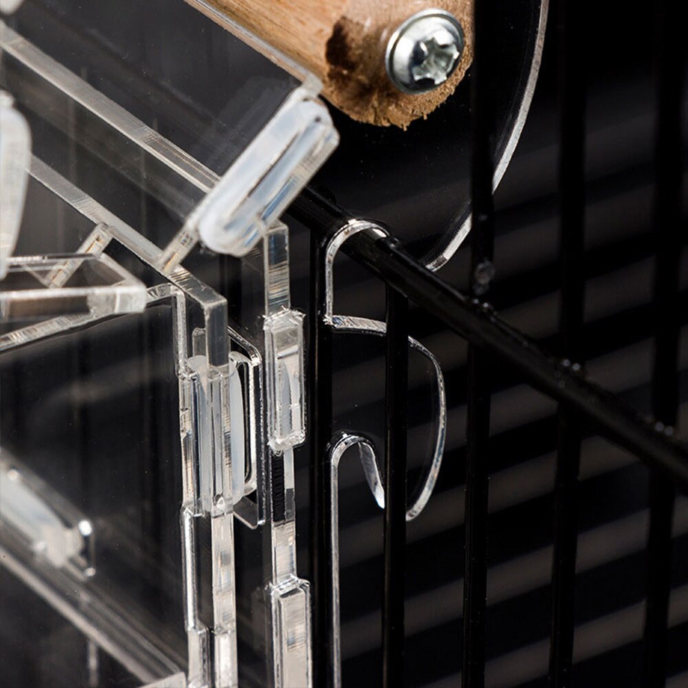 Large Size Transparent Acrylic Bird Bathtub For Water Washing Dry Cleaning Splash-proof Bath Basin Bird Cage Accessories