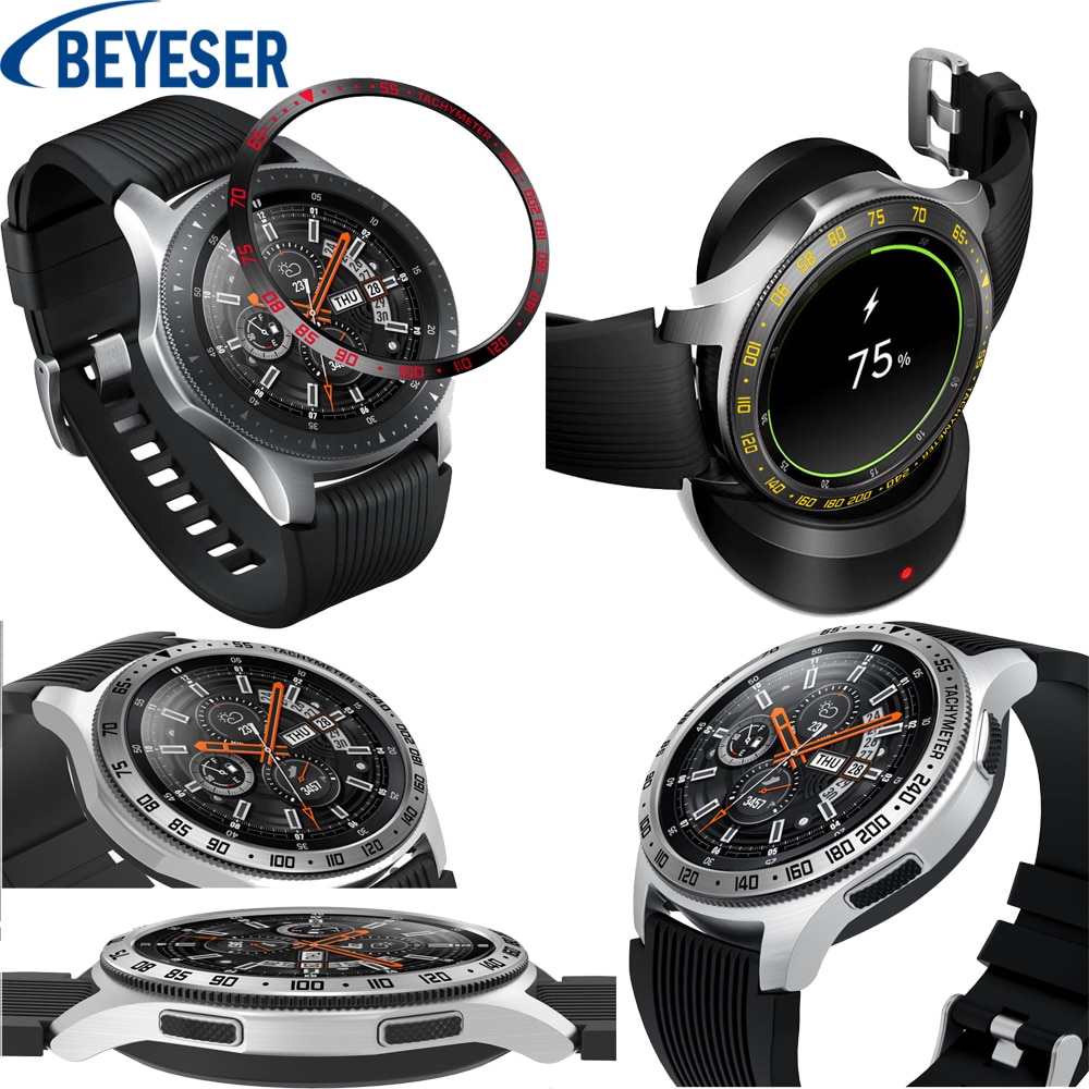 Rvs Smart Horloge Cover Voor Samsung Galaxy Horloge 46 Mm/Gear S3 Frontier Dial Bezel Ring Lijm cover Anti Scratch