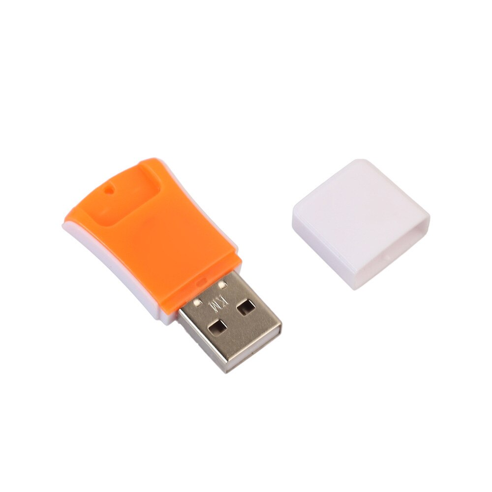 Compact En Draagbare High-Speed Mini Usb 2.0 Micro Sd Tf T Flash Memory Card Reader Adapter: Yellow 