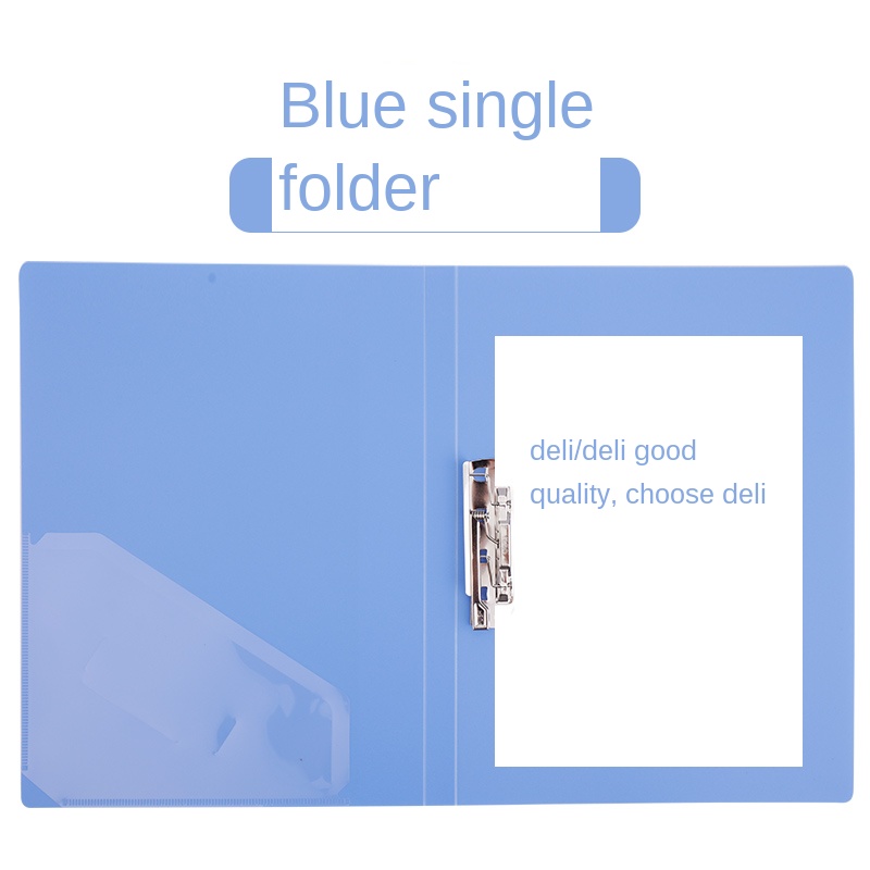 Dossier longueur pince pince plaques A4 dossier trombone bureau classé fort papier dossier étudiant Double pince: 5341Blue