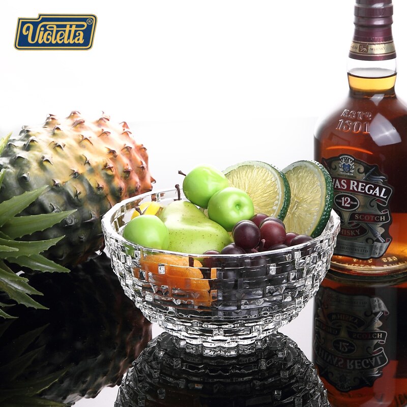 Crystal glass fruit plate small fruit salad bowl of fruit salad bowl of fruit salad