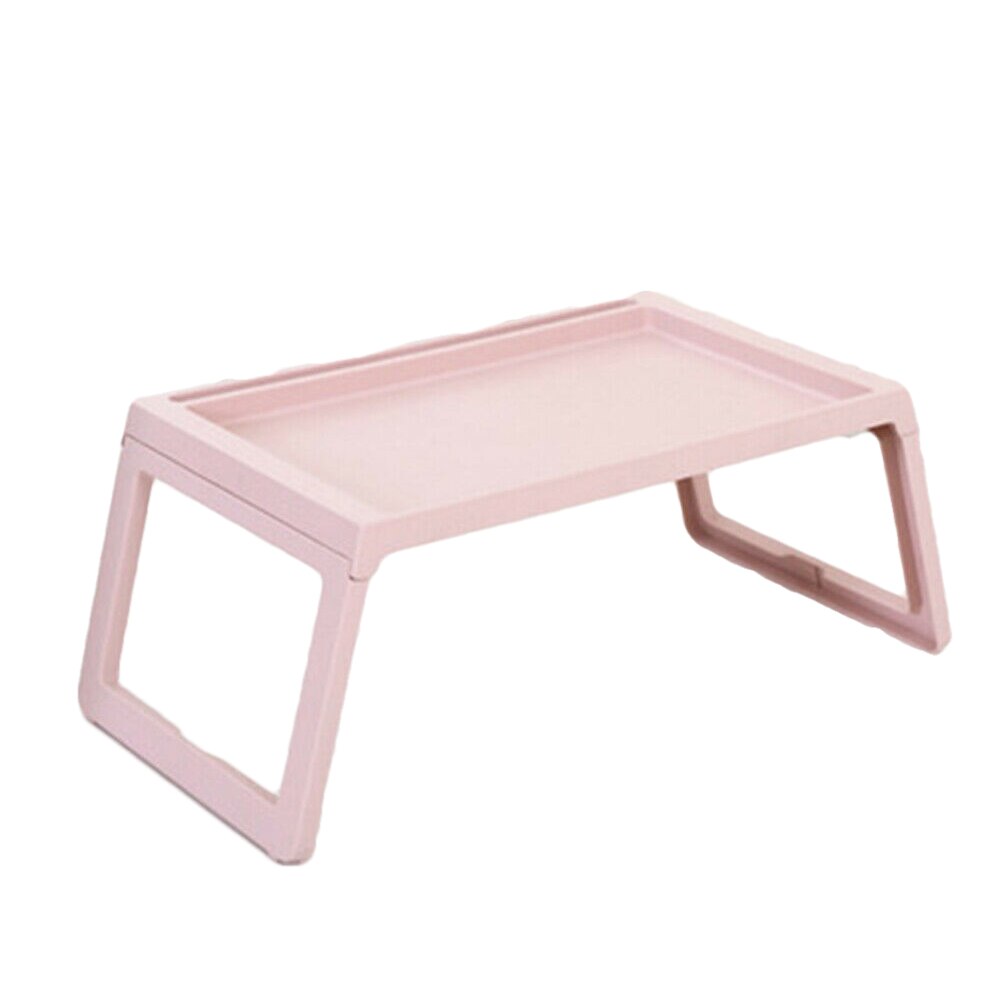 Portable laptop desk, folding bed tray stand breakfast table home dorm room: Pink