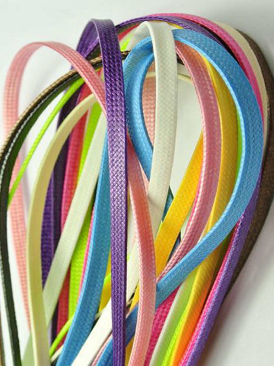 11 Yards FLAT 4mm Korean Waxed Textured Cord Craft Lace String Thread Various