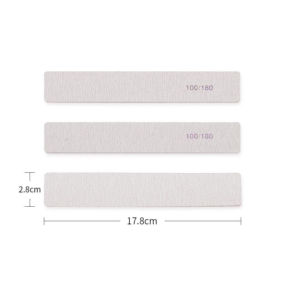 Phoenixy Nail File 100/180 Half Moon Sandpaper Nail Sanding Blocks Grinding Polishing Manicure Care Tools: Type D 1pc