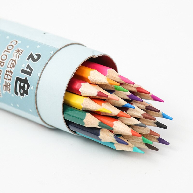 Cartoon 24pcs Drawing Pencil Set Oil Painting Color Lead Sketch Pencil Set HB 2B Art Kid Color Lead