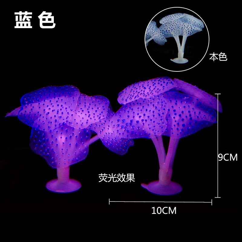 1 Stuk Kunstmatige Siliconen Fluorescentie Koraal Aquarium Decoratie Woondecoratie Accessoires Aquatic Plant Aquarium Decor: 6