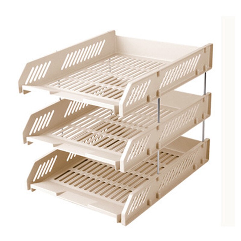 Three-layer File Rack Multi-functional Storage File Rack Ffor Office Large-capacity Floor Newspaper Rack