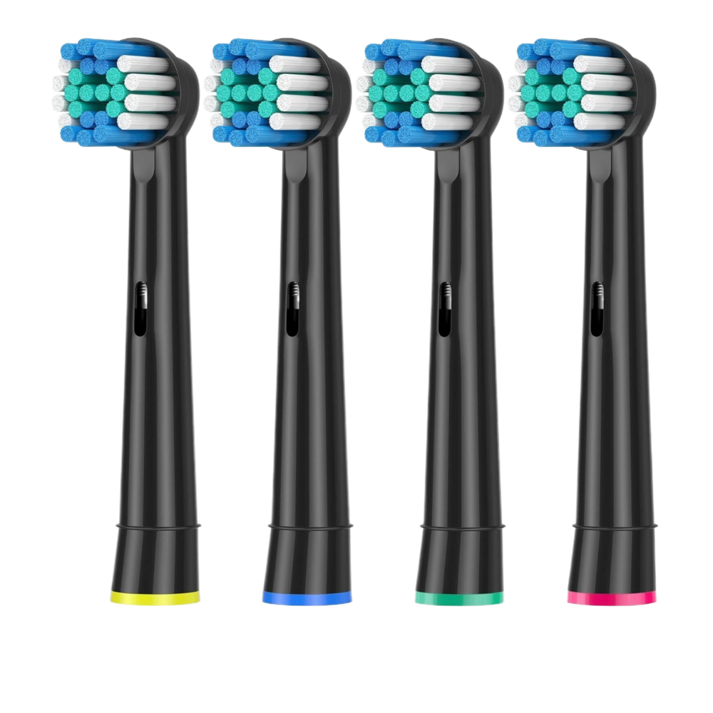 Compatibel met Oral B elektrische tandenborstel vervangende opzetborstels, precisie schone opzetborstel navullingen geschikt voor Oral B Pro: Rood