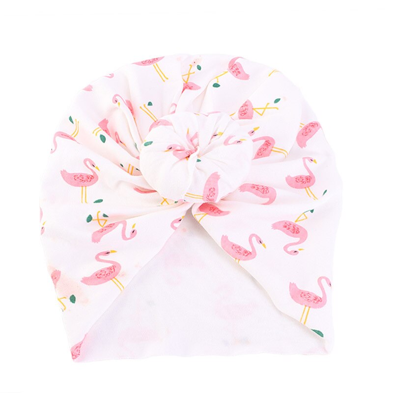 Baby Hair Cap For Sleeping American Cotton Donut Printing Turban Hat Elastic Bonnet Headband European Children's Hood: Type 5