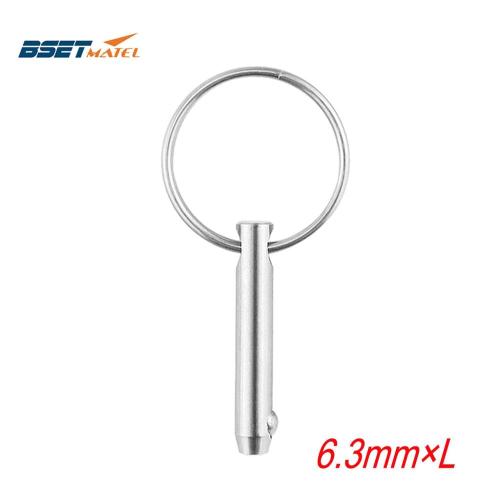 6.3mm BSET MATEL Marine Grade 1/4 inch Quick Release Ball Pin for Boat Bimini Top Deck Hinge Marine Stainless Steel 316 Boat