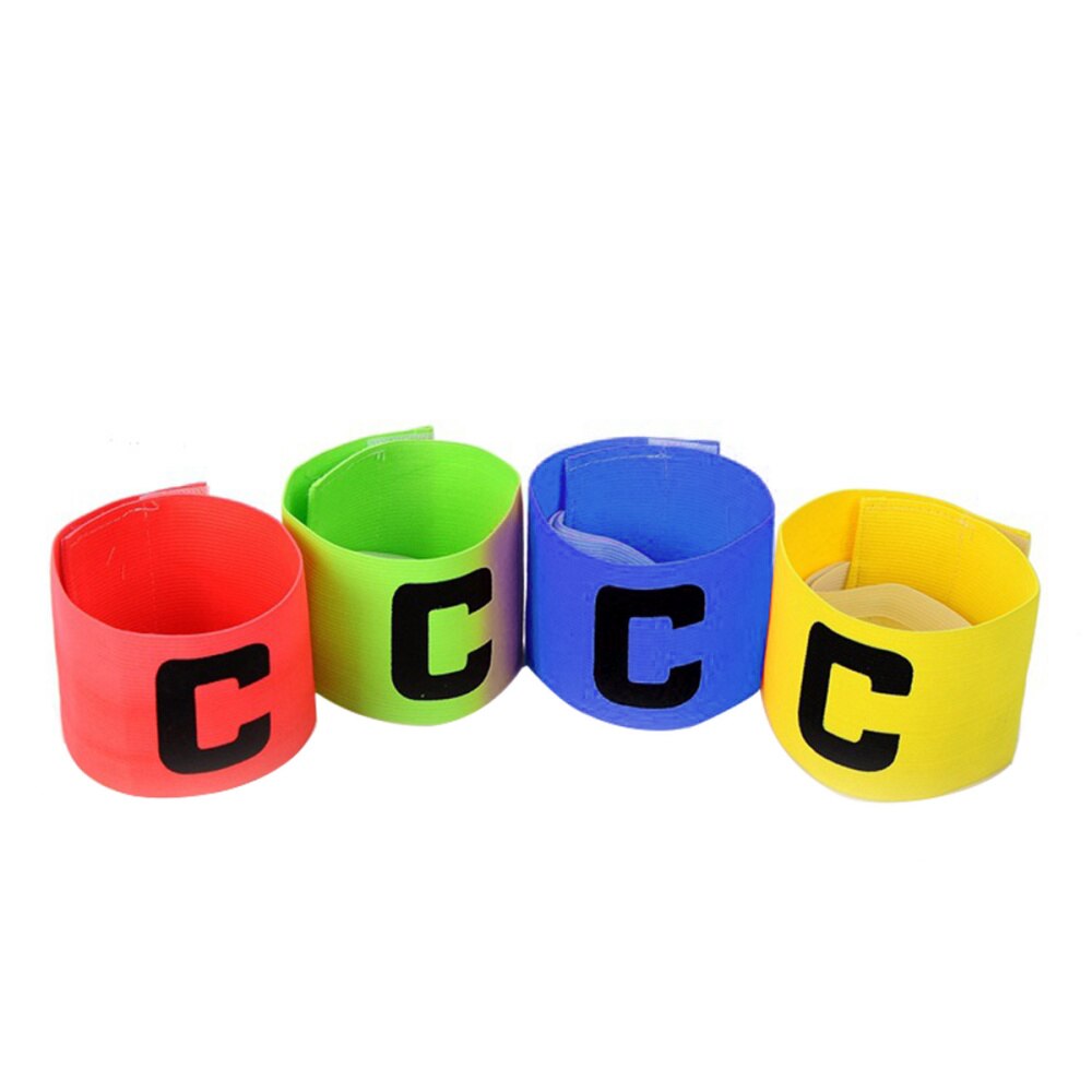 4PCS Football Soccer Elastic Captain Armband Basketball Adjustable Player Bands: Default Title
