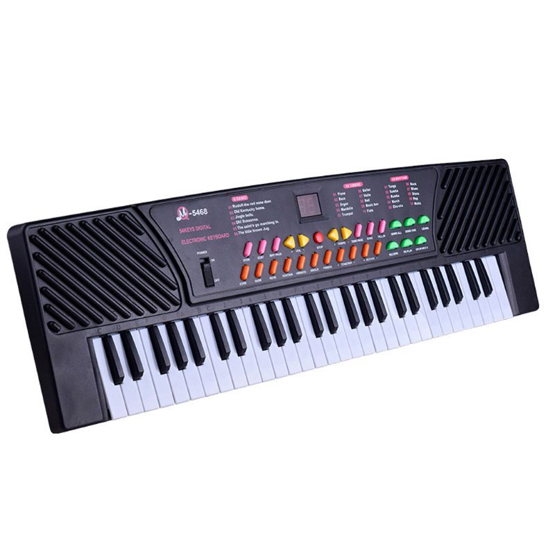 54 Toetsen Keyboard Voor Kinderen Mini Size Elektronische Piano Orgel Opnemen Afspelen W/Mic & Adapter