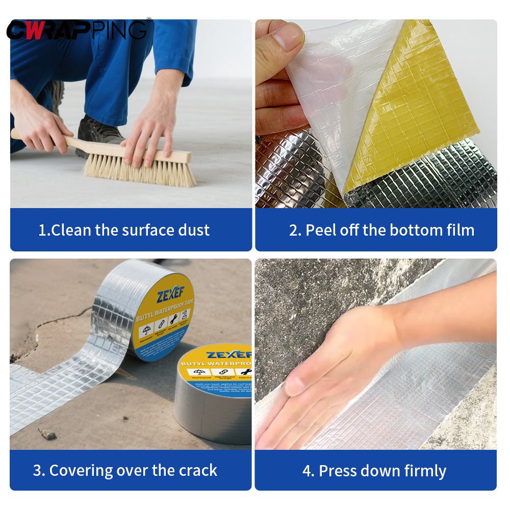 Waterproof Tape Self-adhesive Butyl Sealing Tape Roof Repair Sealed Adhesive Sealant High And Low-temperature Resistance Tape