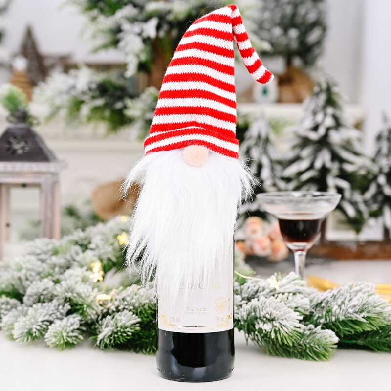 Bos oude man fles deksel kerst familie feest accessoires tafeldecoratie decoratieve wijnfles deksel: Hw2215d